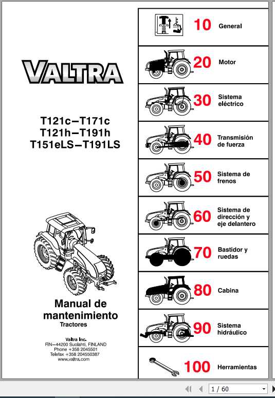 Valtra SA Tractor Serie T Maintenance ManualES 1