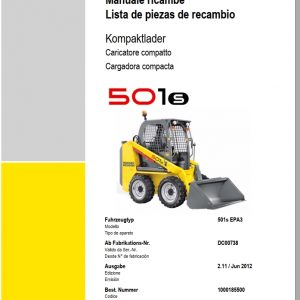 Wacker Neuson Compact Loader 501S Spare Parts Manual1000185500 1