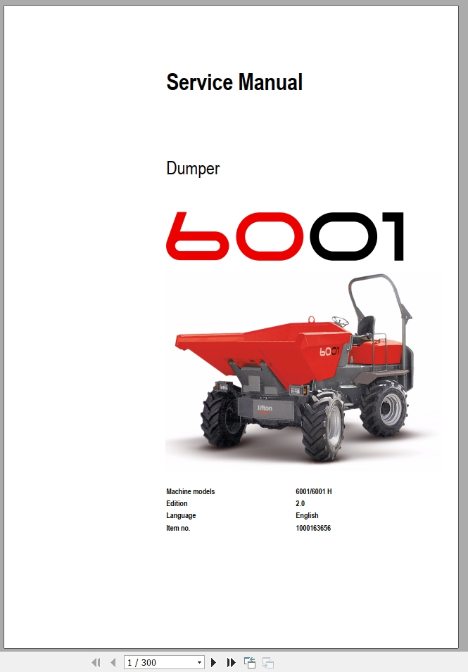 Wacker Neuson Dumpers 6001 Service Manual366855486 1