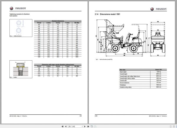 Wacker Neuson Lifton Dumper 1501 Service Manual1000144667 3
