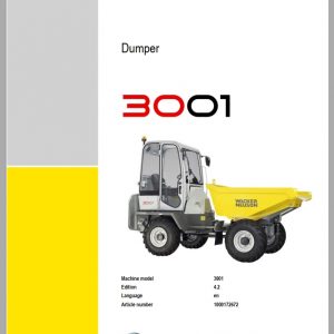 Wacker Neuson Lifton Dumper 3001 Operators Manual1000172672 1