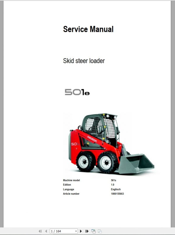 Wacker Neuson Skid Steer Loader 501S Service Manual1000155663 1