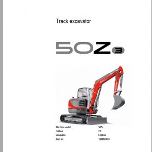 Wacker Neuson Track Excavators 50Z3 Service Manual1000129833 1