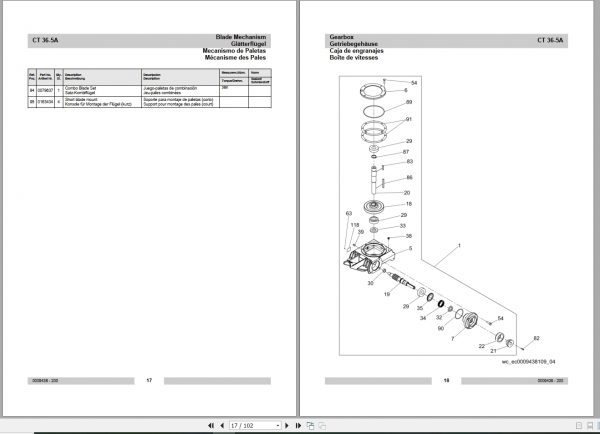 Wacker Neuson Walk Behind Trowels CT 36 5A Parts Manual0009438 2