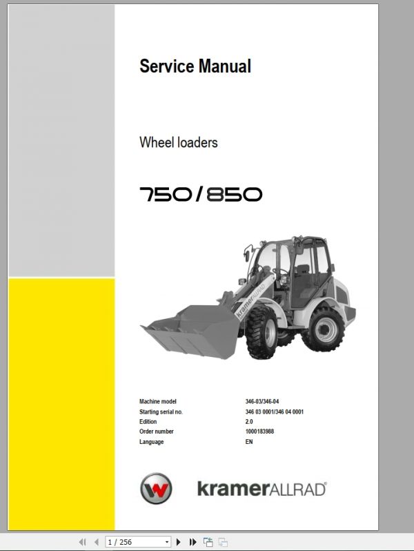 Wacker Neuson Wheel Loaders 750 850 Service Manual1000183988 1
