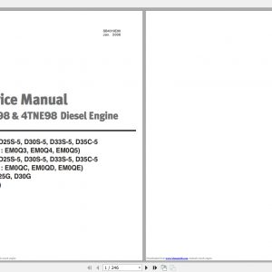 Yanmar Diesel Engine 4TNV98 4TNE98 Service ManualSB4319E00 1