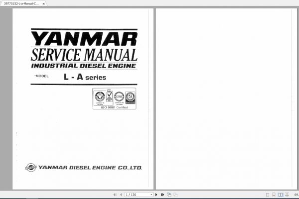 Yanmar Diesel Engine L A Series Service Manual 1