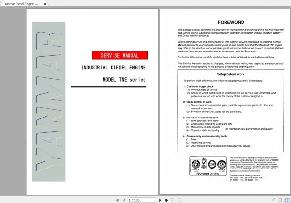 Yanmar Diesel Engine TNE Service Manual 1