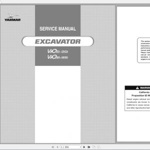 Yanmar Excavator Vio45 55 Service Manual 1