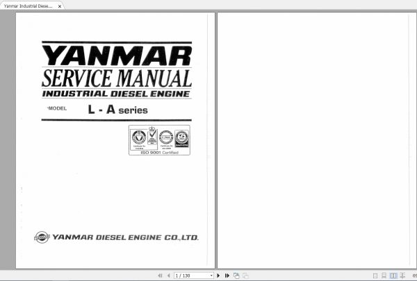 Yanmar Industrial Diesel Engine L A Series Service Manual 1