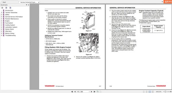 Yanmar Industrial Engines 4TNE92 4TNE98 Service Manual 3