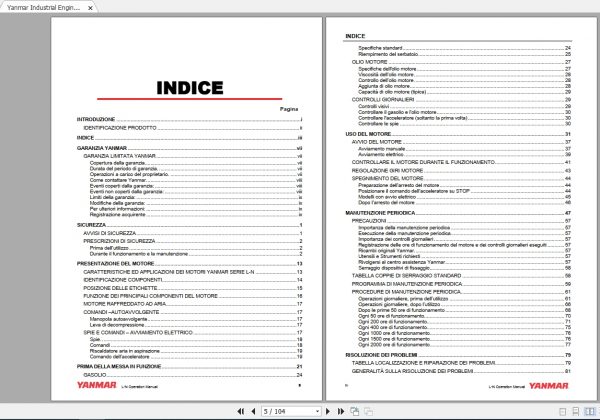 Yanmar Industrial Engines L48N L70N L100N Operation Manual 2