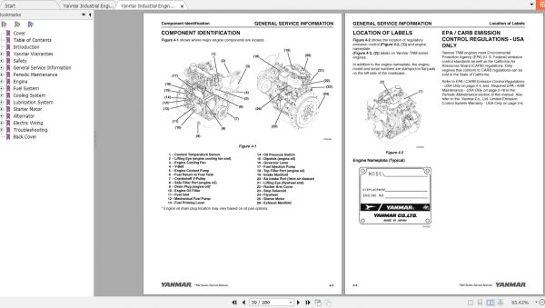 Yanmar Industrial Engines TNM Series Operation Service Manual 4