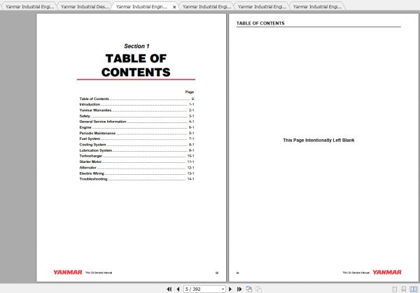 Yanmar Industrial Engines TNV Series OperationApplication Service Manual 4