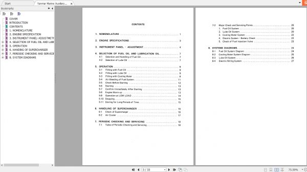 Yanmar Marine Auxiliary Engine 4CHL 6CHL Operation Manual 2