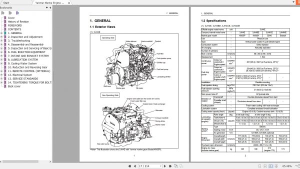Yanmar Marine Diesel Engine 3JH4BCME Service Maual 3