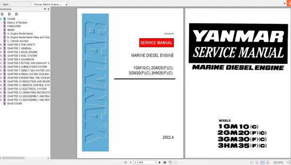 Yanmar Marine Engine 1GM10 3HM35 Service Manual 1