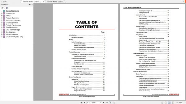 Yanmar Marine Engine 6LPA Operating Manual 3