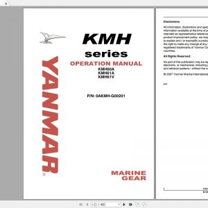 Yanmar Marine Gear KMH Series Operation Manual 1