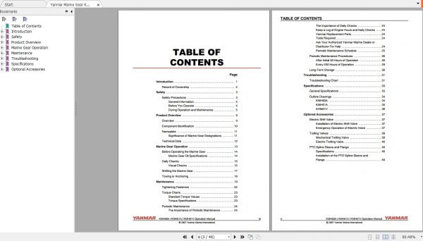 Yanmar Marine Gear KMH Series Operation Manual 2