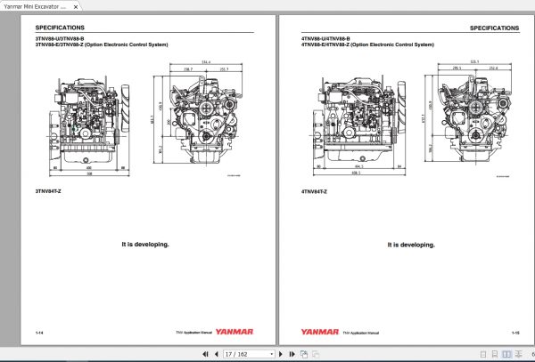 Yanmar Mini Excavator 3TNV 4TNV Electronic Control Manual 2