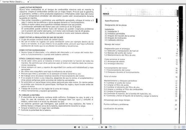 Yanmar Motor Diesel L A Series Instruction ManualES 2