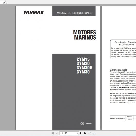 Yanmar Sail Drive Unit SD40, SD50 Service Manual