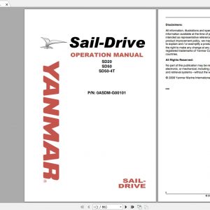 Yanmar Sail Drive SD20 50 Operation Manual 1
