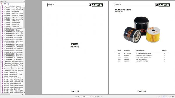 AUSA Forklift C11M Parts Manual 1