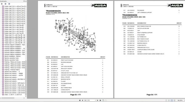 AUSA Forklift C150H C150HX4 Parts Manual 2