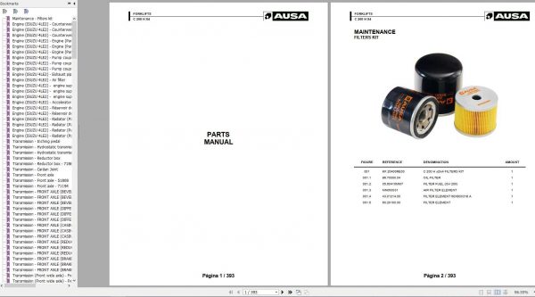 AUSA Forklift C200Hx4 Parts Manual 1