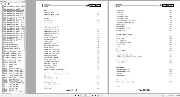 AUSA Forklift C300H Parts Manual 2