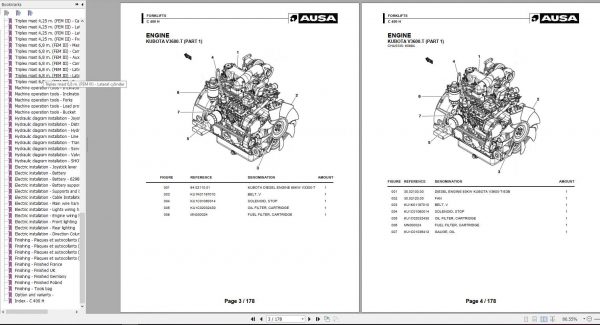 AUSA Forklift C400H Parts Manual 1
