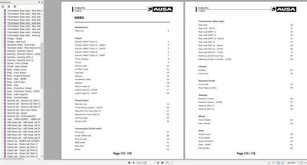 AUSA Forklift C400H Parts Manual 2