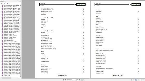 AUSA Forklift C500H Parts Manual 2