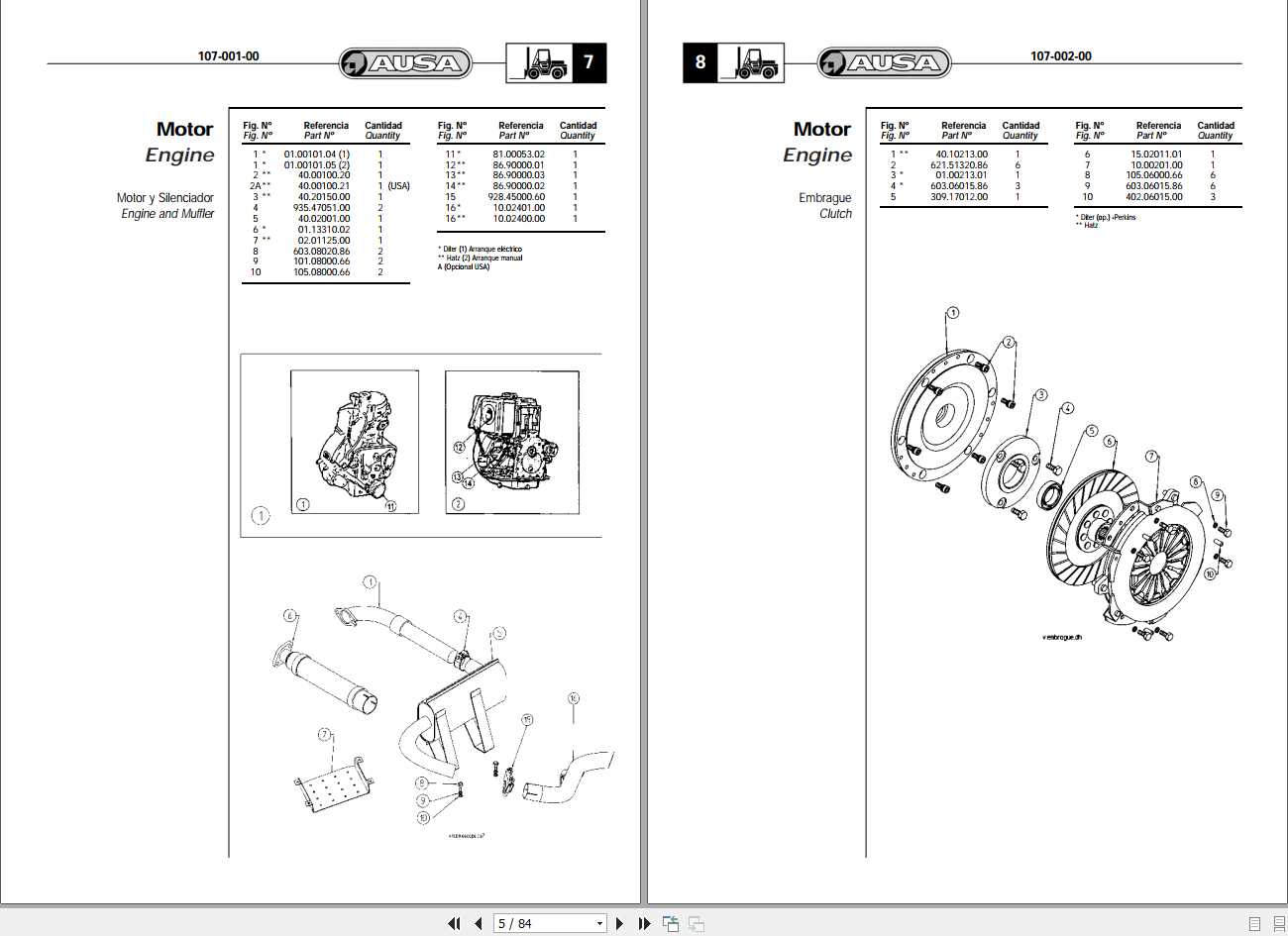 AUSA Forklift CE7 Parts Manual 2