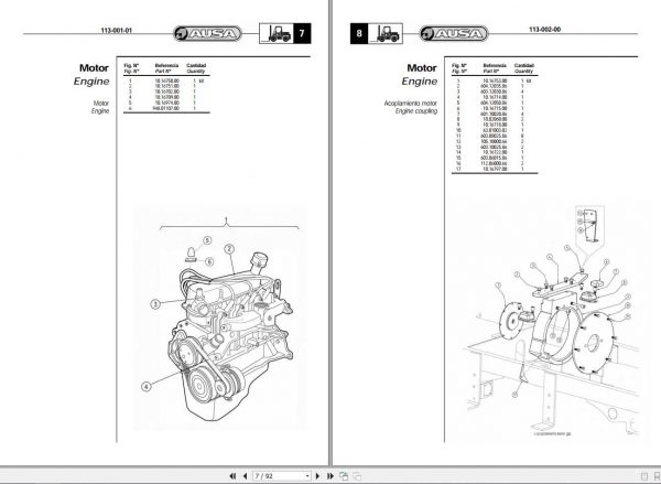 AUSA Forklift CHG150 CHG150x4 Parts Manual 2