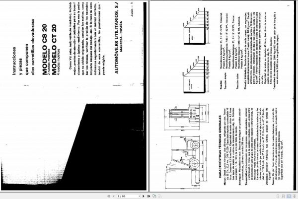 AUSA Forklift CS20 CT20 Parts Manual 1