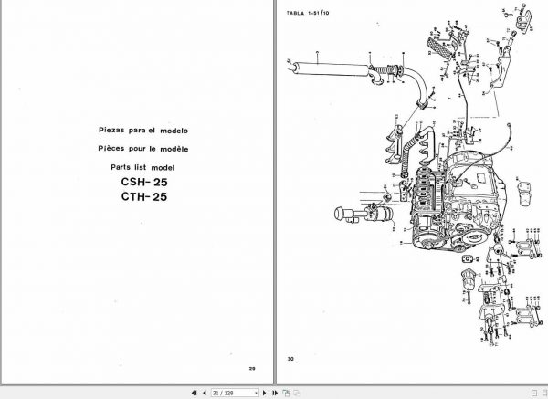 AUSA Forklift CSH25 CTH25 Parts ManualEs 2