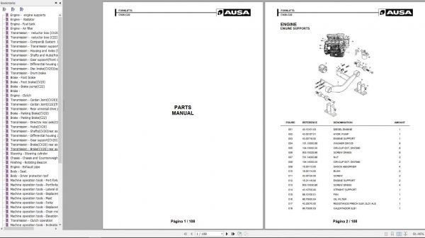 AUSA Forklift CV20 CV22 Parts Manual 1