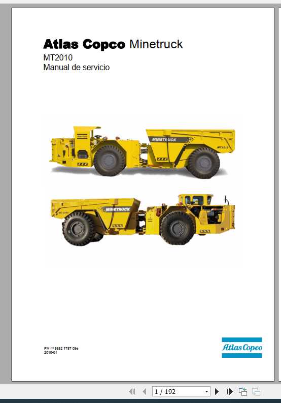 Atlas Copco Minetruck MT2010 Service ManualES 1
