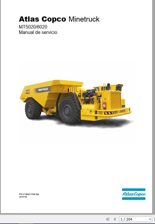 Atlas Copco Minetruck MT5020 6020 Service ManualES 1