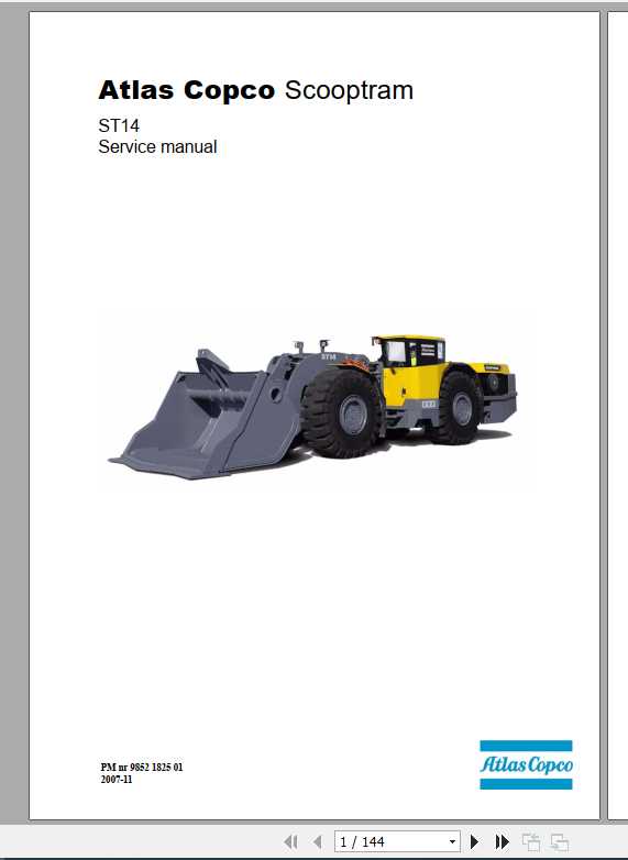 Atlas Copco Wheel Loader Scooptram ST14 Service Manual 1