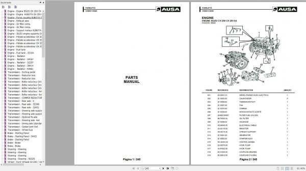Ausa Forklift Models Parts Manual CD1 3 2