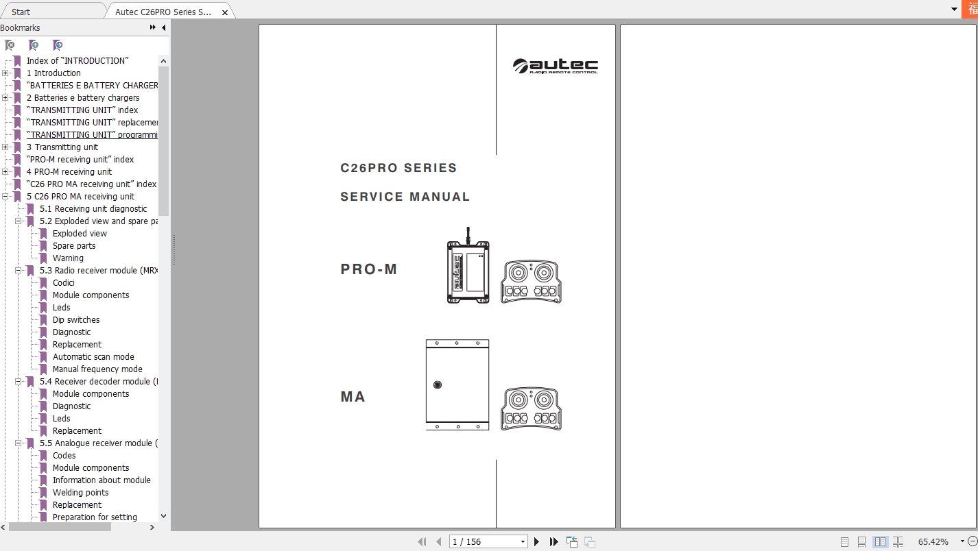 Autec C26PRO Series Service Manual 1