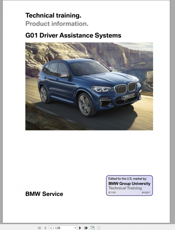 BMW X3 2017 Training Manual 1