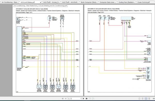 BMW X7 2019 xDrive 50i AWD G07 V8 44L Turbo N63M Wiring Diagram 2