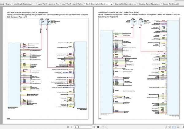 BMW X7 2019 xDrive 50i AWD G07 V8 44L Turbo N63M Wiring Diagram 3