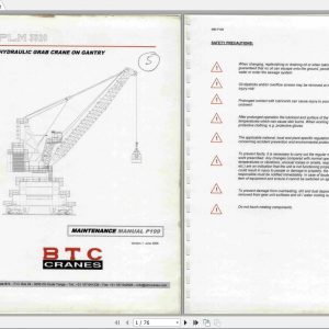 BTC Hydraulic Grab Crane PLM 3520 Maintenance Manual 1