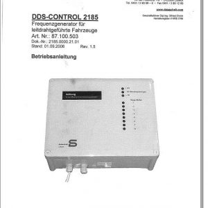 BT Dataschalt DDS Control 2185 Service ManualDE 1
